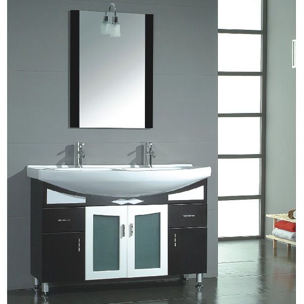 Compact double sales sink vanity